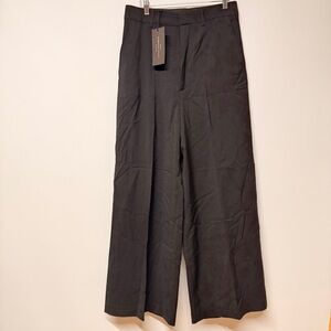 Zara by Stefano Pilati Black High-Rise Wide-Leg Tailored Chinos